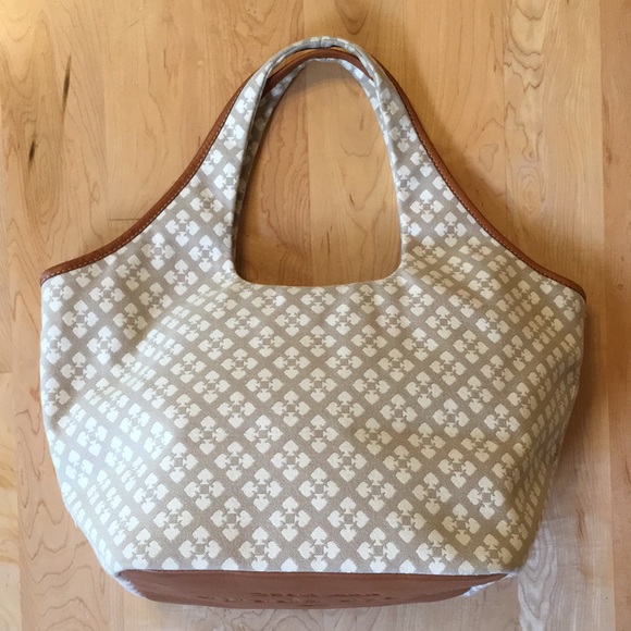 Kate Spade Jacquard Tote With Leather Trims - Picture 10 of 14